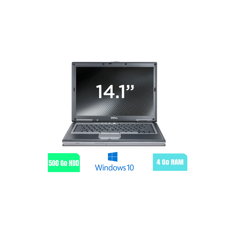 DELL D630 - 4 Go RAM - 500 HDD - Windows 10 - N°160210