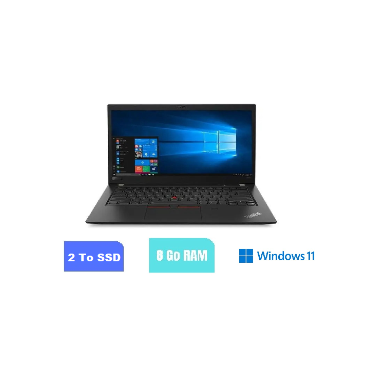 LENOVO THINKPAD T480 - I5 - WINDOWS 11 - SSD 2 TO - 8 GO RAM - N°191004