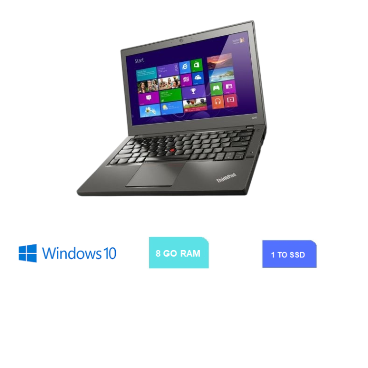 LENOVO X260 -  Core I5 - 8 Go RAM - SSD 1 TO - Windows 10  N°151211