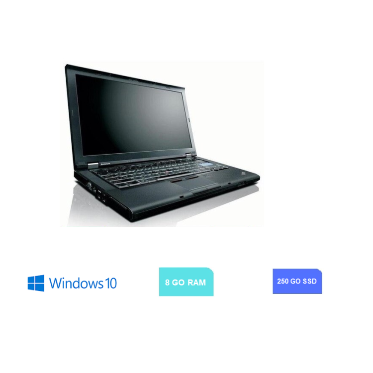 LENOVO T410 - core I5 - 8 Go RAM - 250 GO SSD - Windows 10 - N°151217