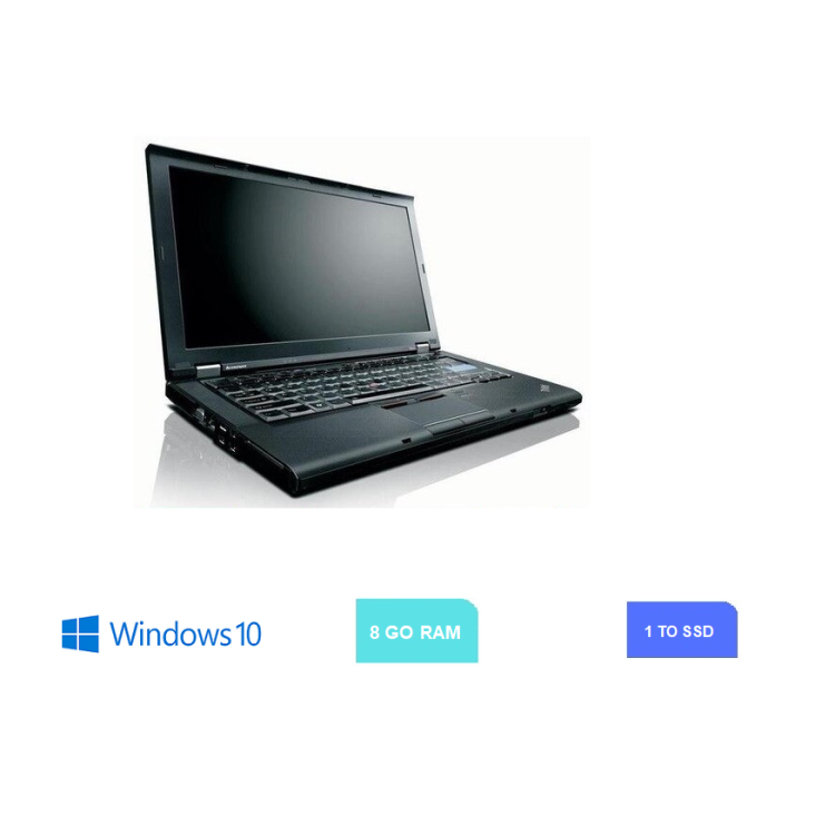 LENOVO T410 -Core I5 - 8 Go RAM - 1 TO SSD - Windows 10 - N°151219