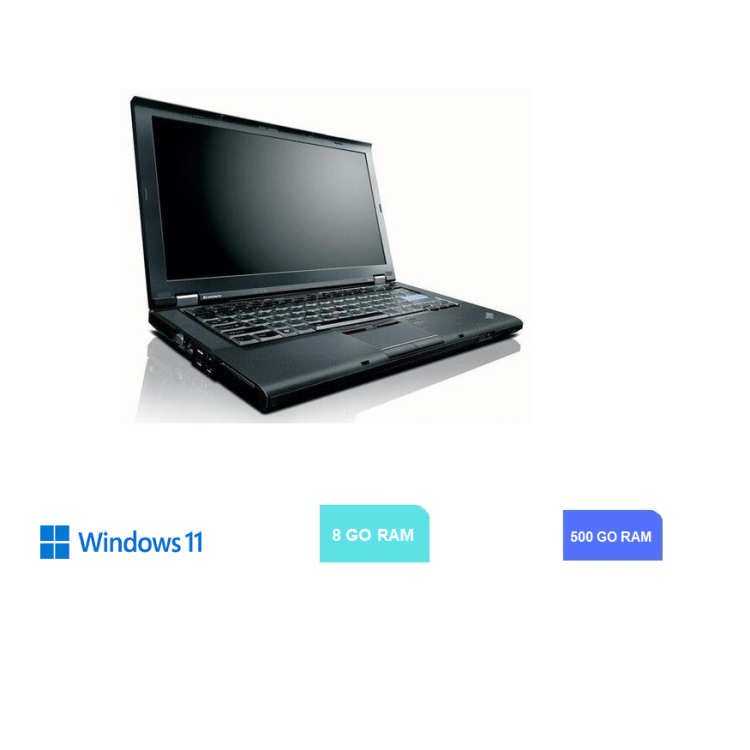 LENOVO T410 - Core I5 - 8 Go RAM - 500 GO SSD - Windows 11 - N°151221