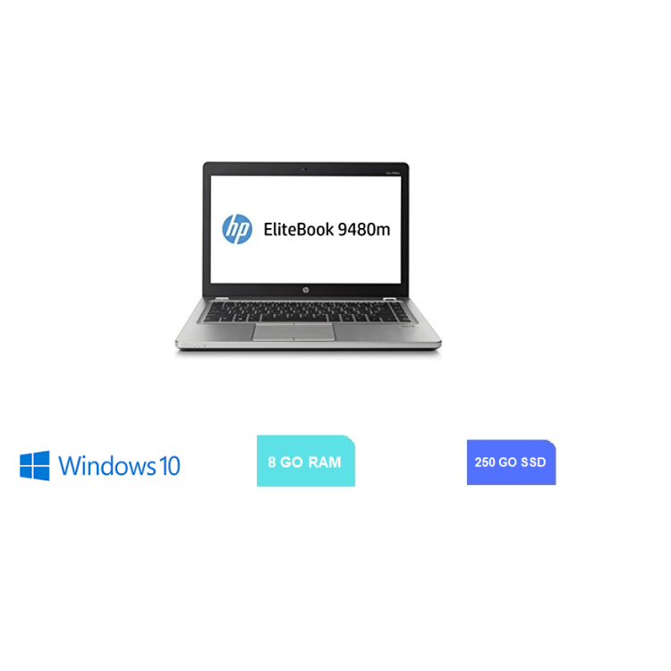 HP 9480M - Core  I5  - Ram 8 Go - SSD 250 GO -  Windows 10 N°050112