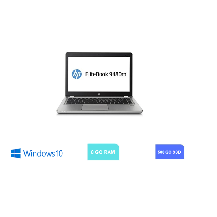 HP 9480M - Core  I5  - Ram 8 Go - SSD 500 GO -  Windows 10 N°050113