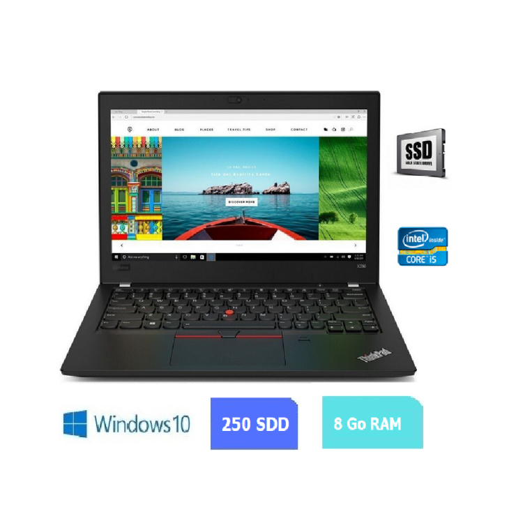 LENOVO X280 - Core I5 - RAM 8 GO - SSD 250 Go - Windows 10