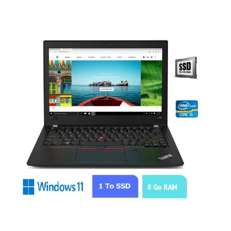 LENOVO X280 - 8 Go RAM - SSD 1 TO - Windows 11 - 090603