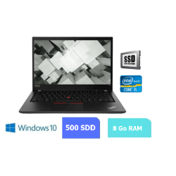 LENOVO t490 - RAM 8 Go - SSD 500 - WINDOWS 10 - N°090609