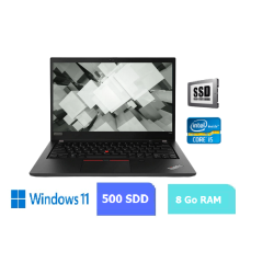 LENOVO t490 - RAM 8 Go - SSD 500 Go - WINDOWS 11 - N°120602