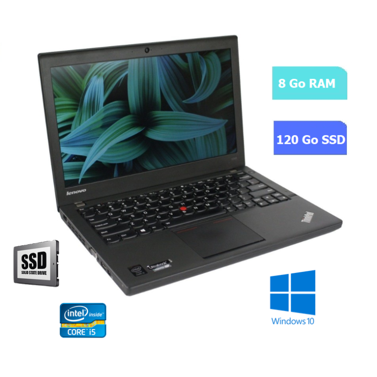 LENOVO X230 - I5 - 8 Go RAM - SDD 120 Go - Windows 10 N°140610