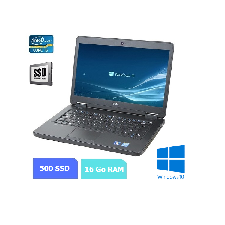 DELL E5450 - 16 Go RAM - SSD 500 Go - Windows 10 - N°160602