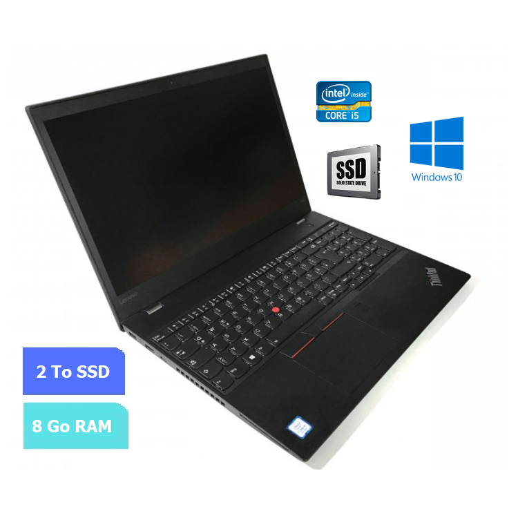 LENOVO T570 - RAM 8 Go - SSD 2 To - WINDOWS 10 - N°200610