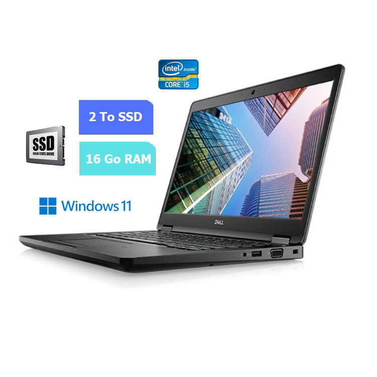 DELL E5490 - 16 Go RAM - SSD 2 To - Windows 11 - N°220601