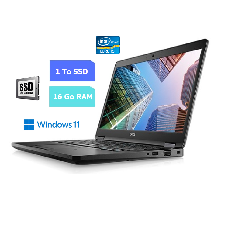 DELL E5490 - 16 Go RAM - SSD 1 To - Windows 11 - N°220602