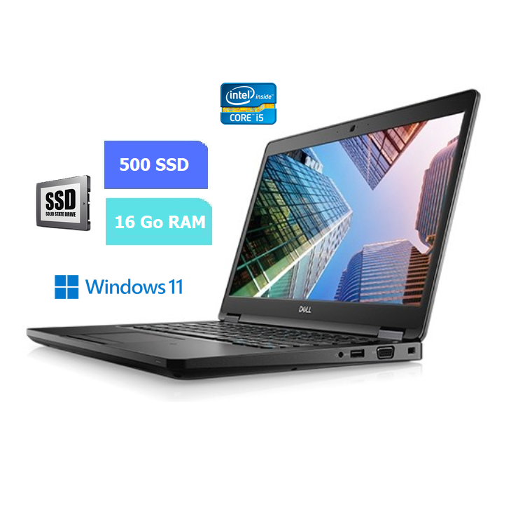 DELL E5490 - 16 Go RAM - SSD 500 Go - Windows 11 - N°220603
