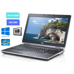 DELL E6530 - 16 Go RAM - SSD 250 Go - Windows 10 - N°260605