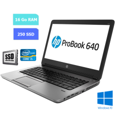HP 640 G1 - Core I5 - Windows 10 - SSD 250 Go - Ram 16 Go N°280605