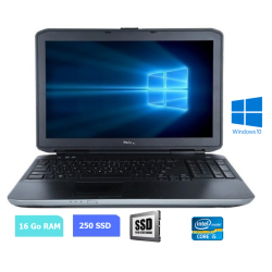 DELL E5530 - 16 Go RAM - SSD 250 Go - Windows 10 - N°290605