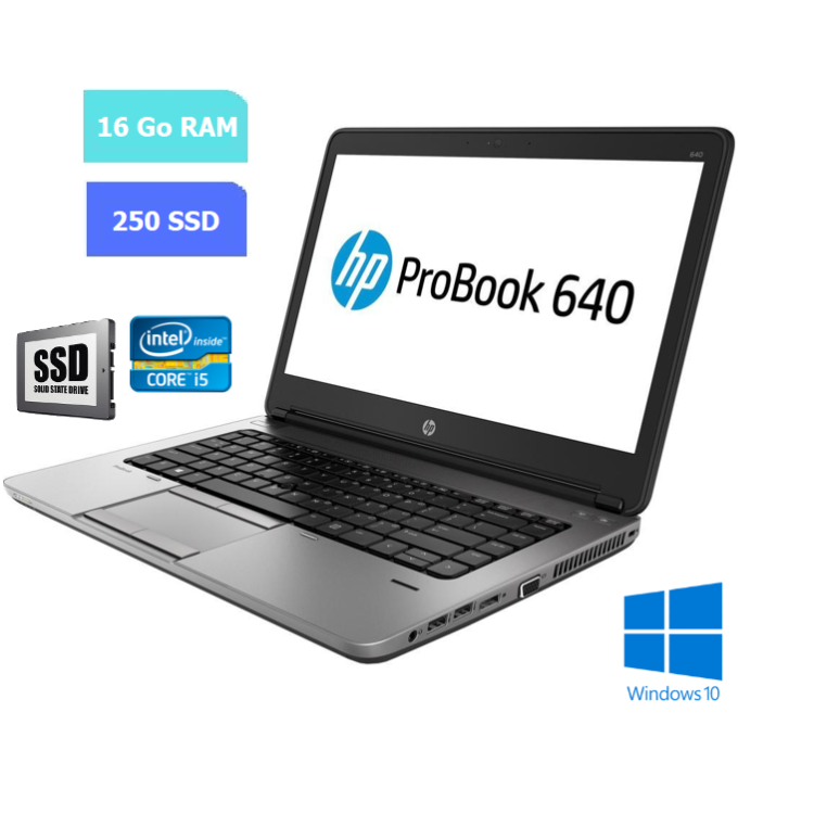 HP 840 G1 - Core I5 - Windows 10 - SSD 250 Go - Ram 16 Go - N°030704