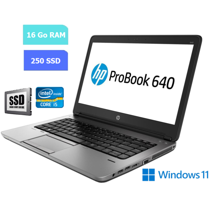 HP 840 G1 - Core I5 - Windows 11 - SSD 250 Go - Ram 16 Go - N°030705