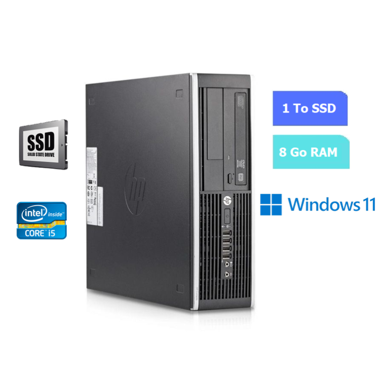 UC DE BUREAU HP 8200 ELITE I5 - RAM 8 GO - SSD 1 To - WINDOWS 11 - N°290615