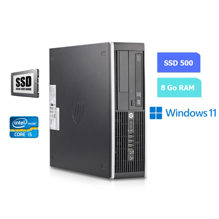 UC DE BUREAU HP 8200 ELITE I5 - RAM 8 GO - SSD 500 Go - WINDOWS 11 - N°290616