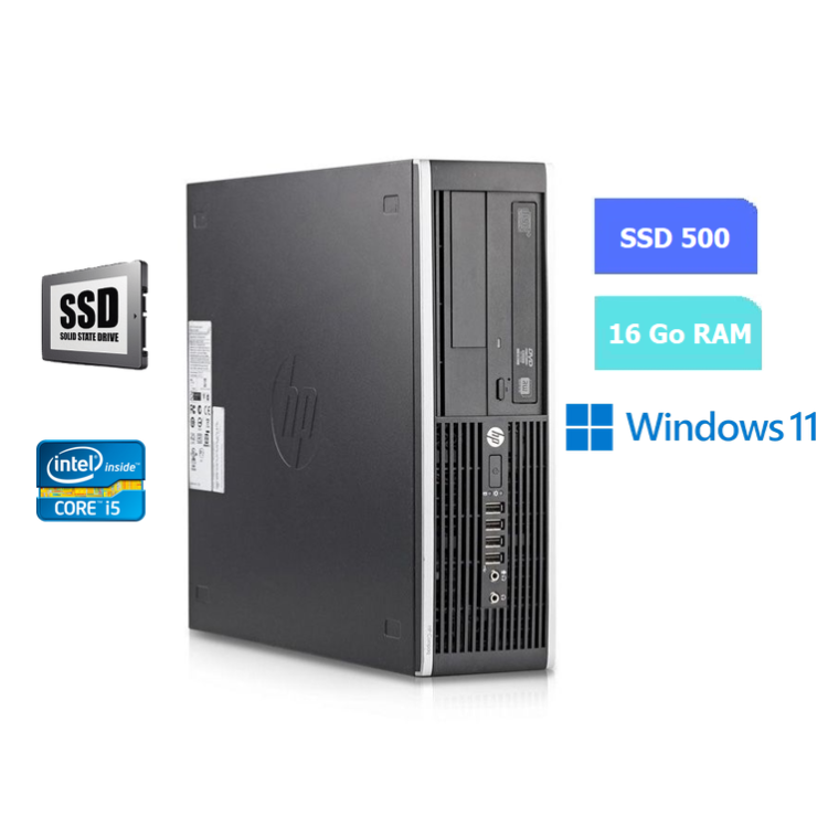 UC DE BUREAU HP 8200 ELITE I5 - RAM 16 GO - SSD 500 Go - WINDOWS 11 - N°290619