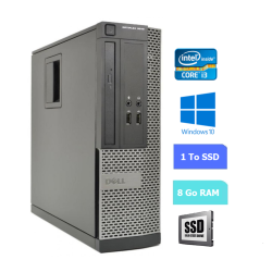 UC DE BUREAU DELL 3010 SFF core i3 - RAM 8 GO - SSD 1 To - WINDOWS 10 - N°060704