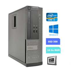 UC DE BUREAU DELL 3010 SFF core i3 - RAM 16 GO - SSD 500 Go - WINDOWS 10 - N°060716