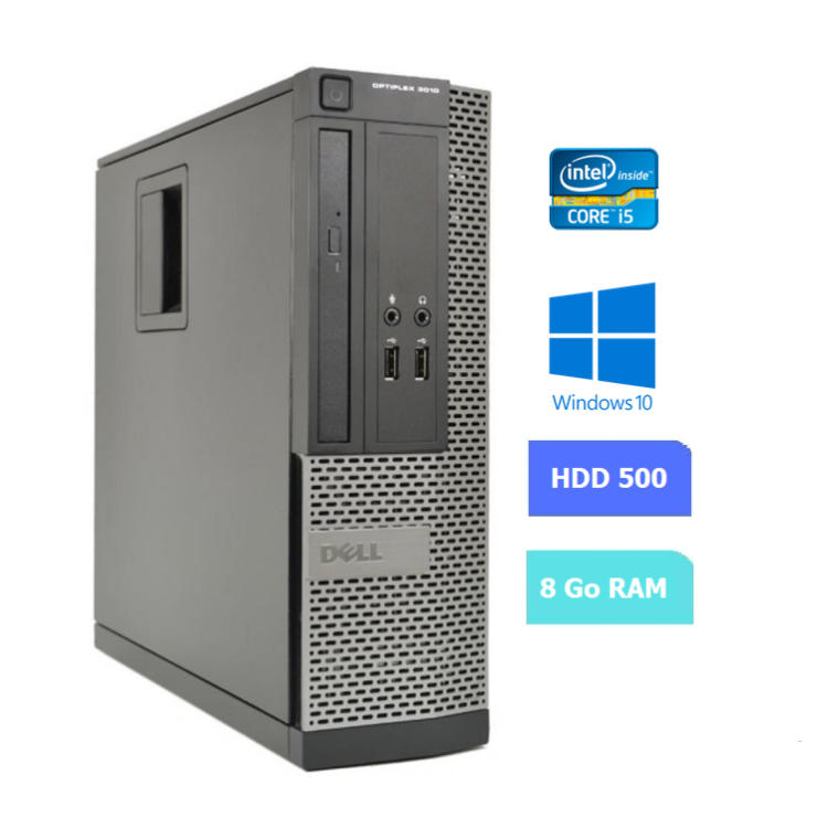 UC DE BUREAU DELL 3010 SFF core i5 - RAM 8 GO - HDD 500 Go - WINDOWS 10 - N°060719