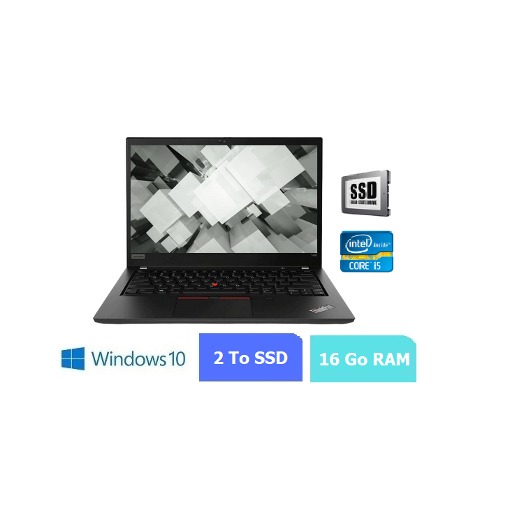 LENOVO t490 - RAM 16 Go - SSD 2 To - WINDOWS 10 - N°070702