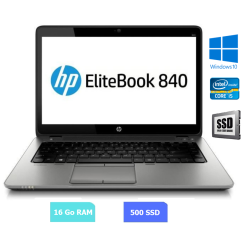 HP 840 G3 - Core I5 - Windows 10 - SSD 500 Go - Ram 16 Go - N°070708