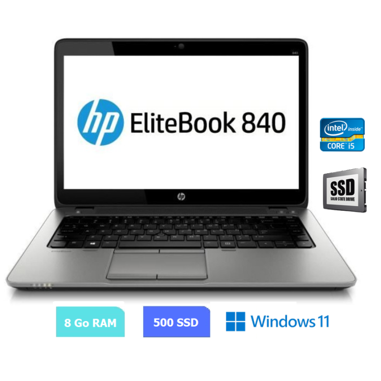 HP 840 G3 - Core I5 - Windows 11 - SSD 500 Go - Ram 8 Go - N°070716