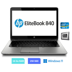 HP 840 G4 - Core I5 - Windows 11 - SSD 250 Go - Ram 16 Go - N°070730