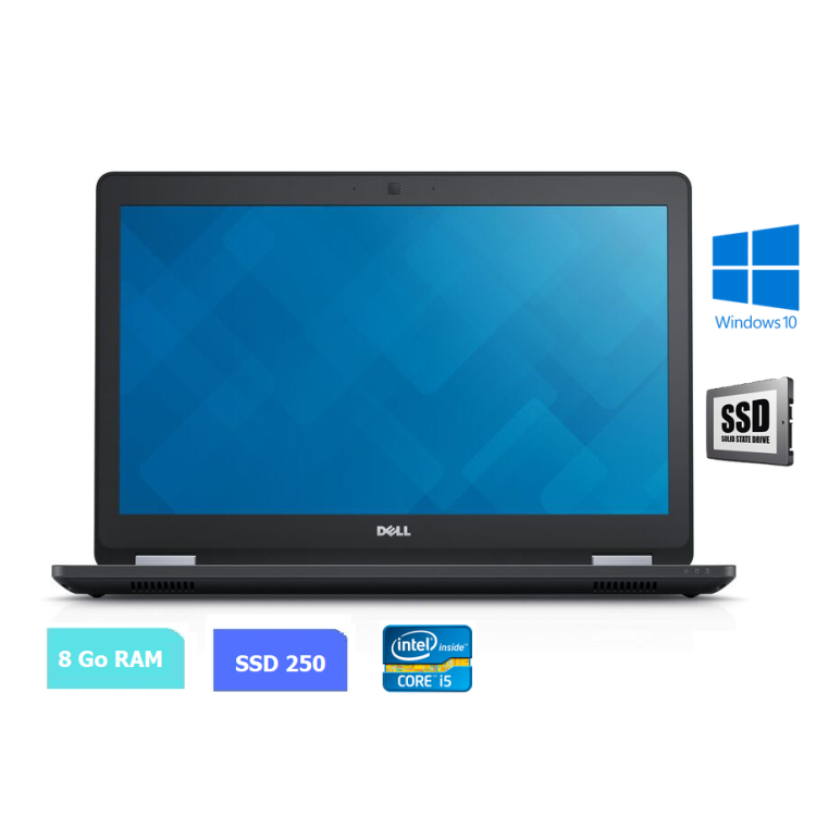 DELL E5580 - 8 Go RAM - SSD 250 Go - Windows 10 - N°110712