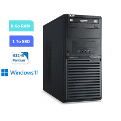 UC DE BUREAU tour ACER VERITON M2631 pentium G3240 - RAM 8 GO - SSD 1 To - WINDOWS 11 - N°120709