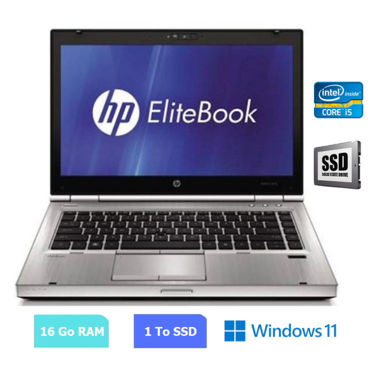 HP 8470P - Core i5 - 16 Go RAM - 1 To SSD - Windows 11 - N°130724