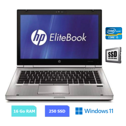 HP 8470P - Core i5 - 16 Go RAM - 250 Go SSD - Windows 11 - N°130726