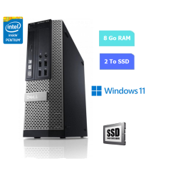 UC DE BUREAU DELL 790 SFF Intel Pentium - RAM 8 GO - SSD 2 To - WINDOWS 11 - N°190706