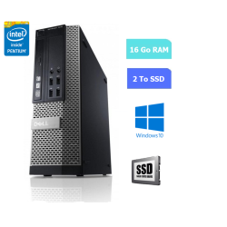 UC DE BUREAU DELL 390 SFF Intel Pentium - RAM 16 GO - SSD 1 To - WINDOWS 10 - N°190724