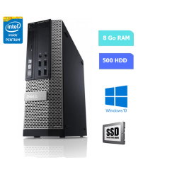 UC DE BUREAU DELL 390 SFF Intel Pentium - RAM 8 GO - HDD 500 Go - WINDOWS 10 - N°190736