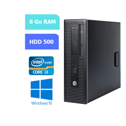 UC HP PRODESK 400 G1 DT Intel Core - HDD 500 -  RAM 8 GO - WINDOWS 10 - N°240701