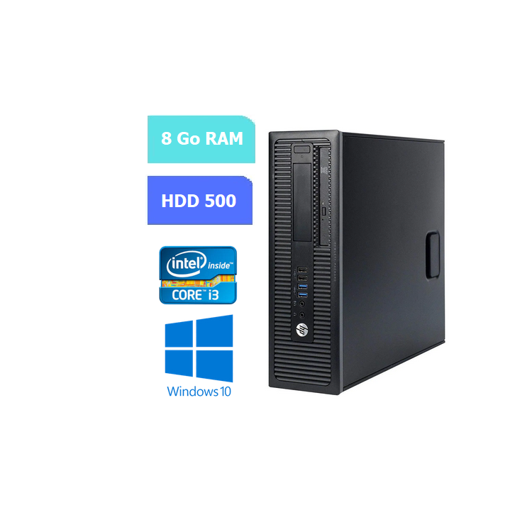 UC HP PRODESK 400 G1 DT Intel Core - HDD 500 -  RAM 8 GO - WINDOWS 10 - N°240701