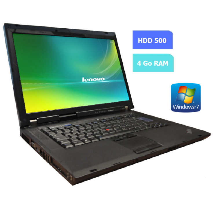 LENOVO Thinkpad R500 - RAM 4 Go - HDD 500 Go - WINDOWS 7 - N°250704