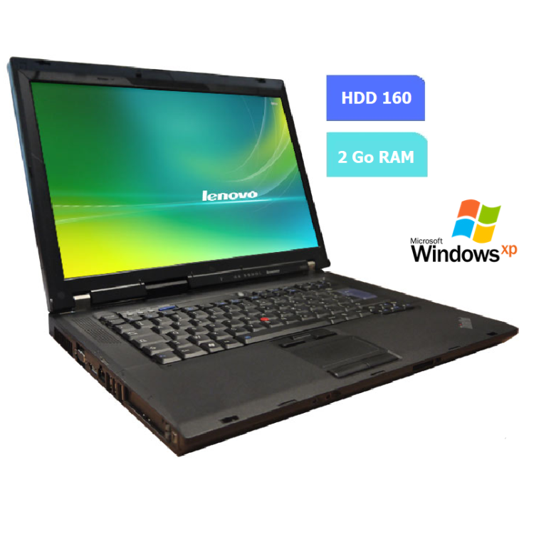 LENOVO Thinkpad R500 - RAM 2 Go - HDD 160 Go - WINDOWS XP - N°250706