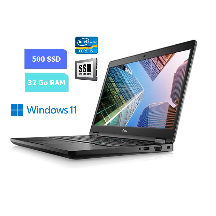 DELL E5490 - 32 Go RAM - SSD 500 Go - Windows 11 - N°250720
