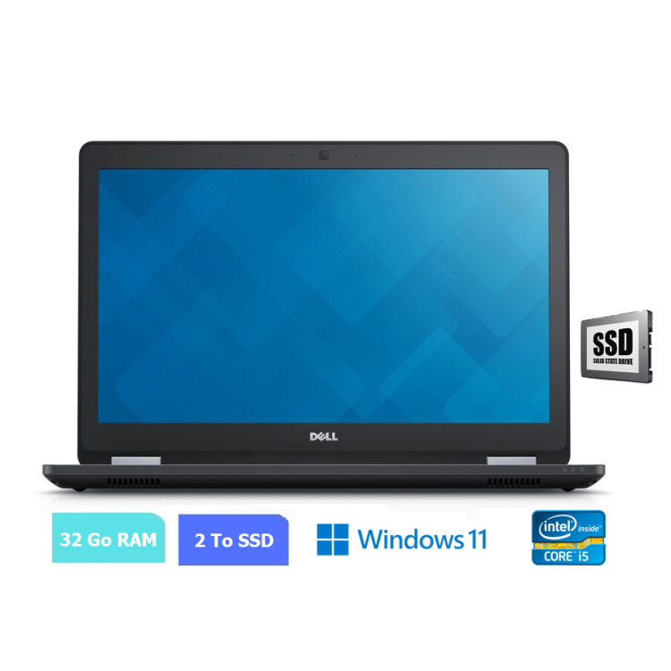 DELL E5470 - i5 - 32 Go RAM - 2 To SSD - Windows 11 - N°260713