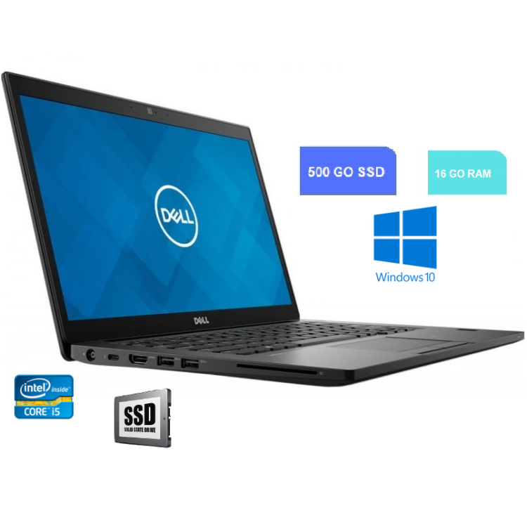 DELL E7490 - 16 Go RAM - SSD 500 Go - Windows 10 - N°03122312