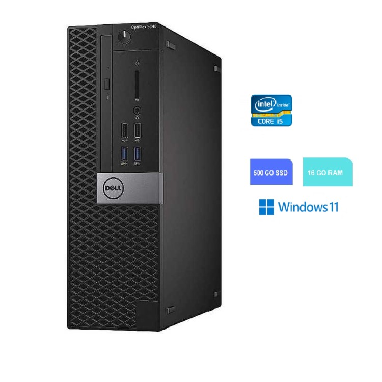 dell 5040 sff CORE-I5 (I5-6500)/3.2GHZ - RAM 16 GO - SSD 500 go - WINDOWS 11