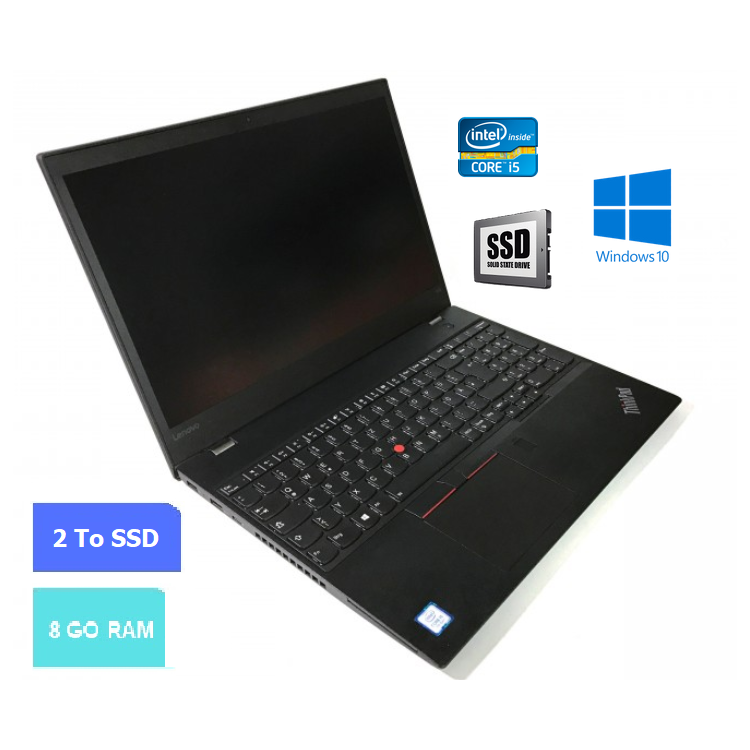 LENOVO T550 - Core I5  - Windows 10- SSD 2 TO- Ram 8Go