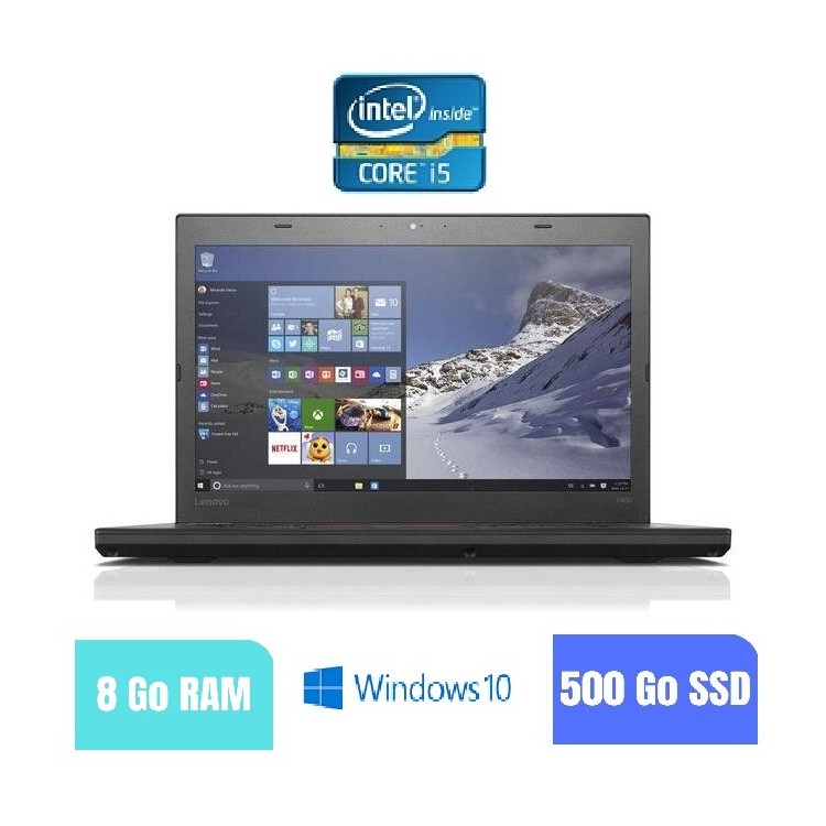 LENOVO T460 - 8 Go RAM - 500 SSD - Windows 10 - N°170226